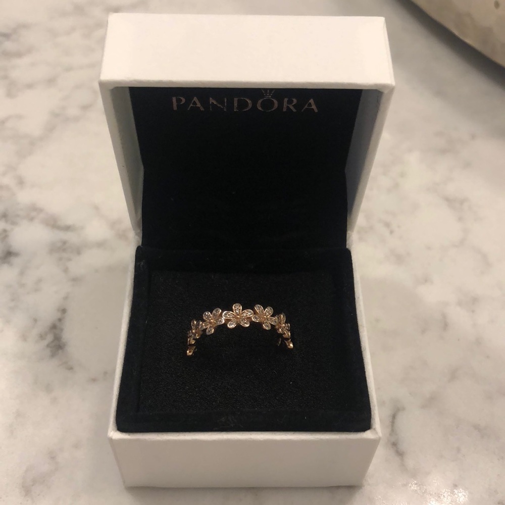 Pandora Daisy Flower Ring Rose Gold